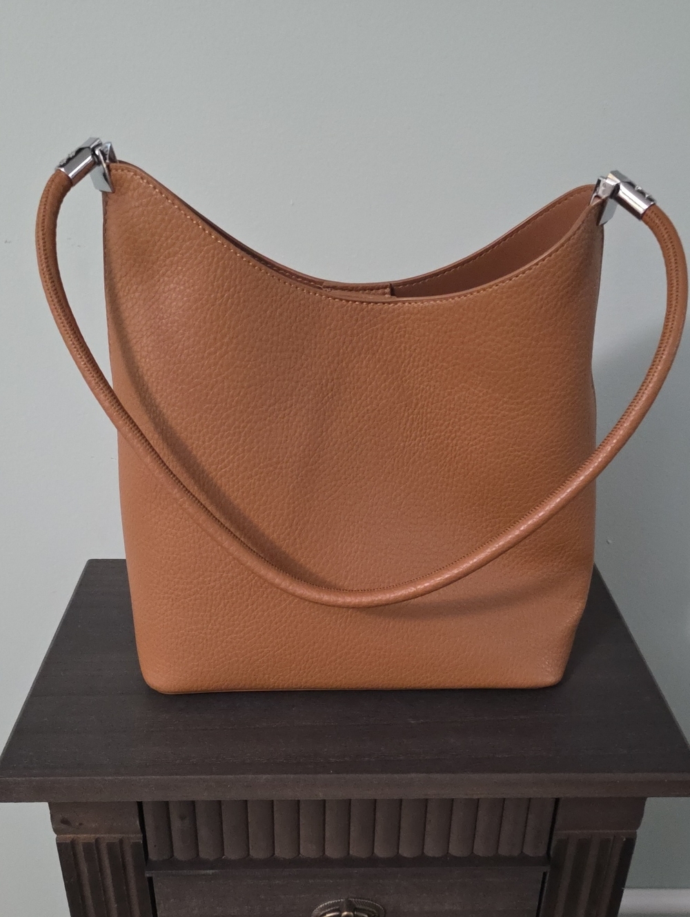 Women's Tan Leather Shoulder Bag